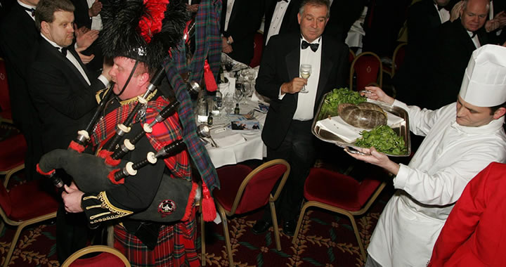 Burns Night Celebration - Piping in the Haggis